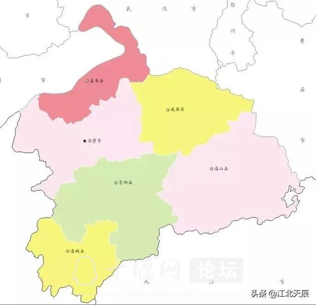 咸宁市政区图